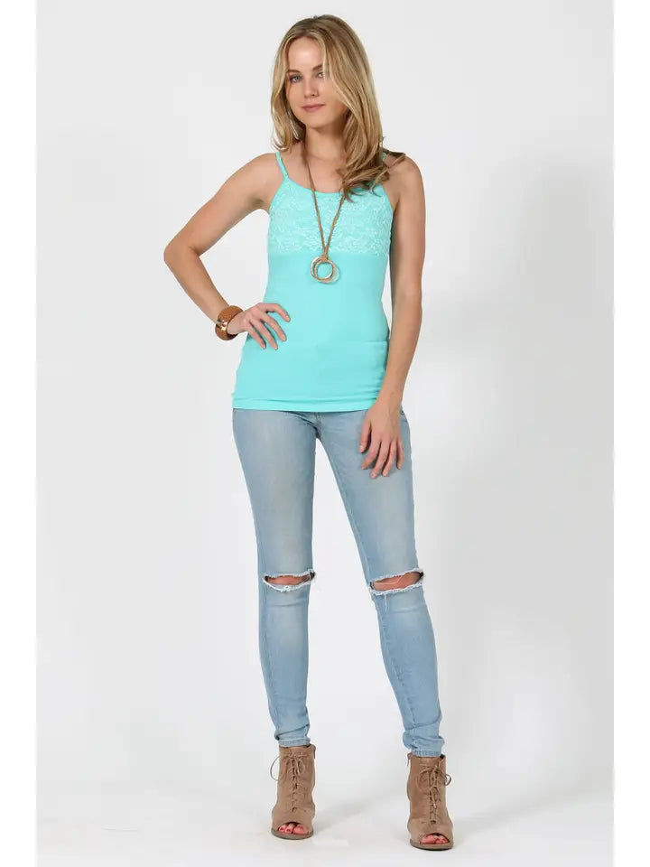 Mint Lace Cami