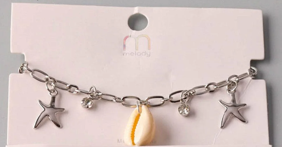 Fashion Starfish and Shell Bracelet Gold and Silver