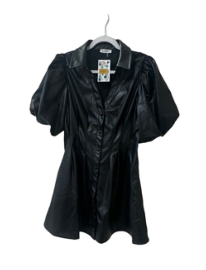 Faux Leather Dress