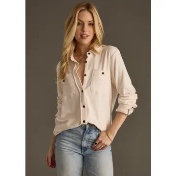Ivory Super Soft Button Up- Small
