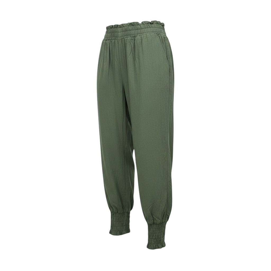 Carole Christian Casual Pants One Size Green and Brown