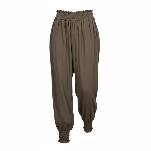 Carole Christian Casual Pants One Size Green and Brown