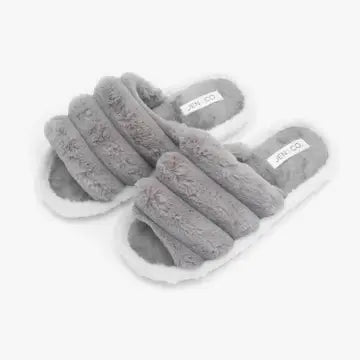 Edie Two Tone Fluffy Cloud Slippers